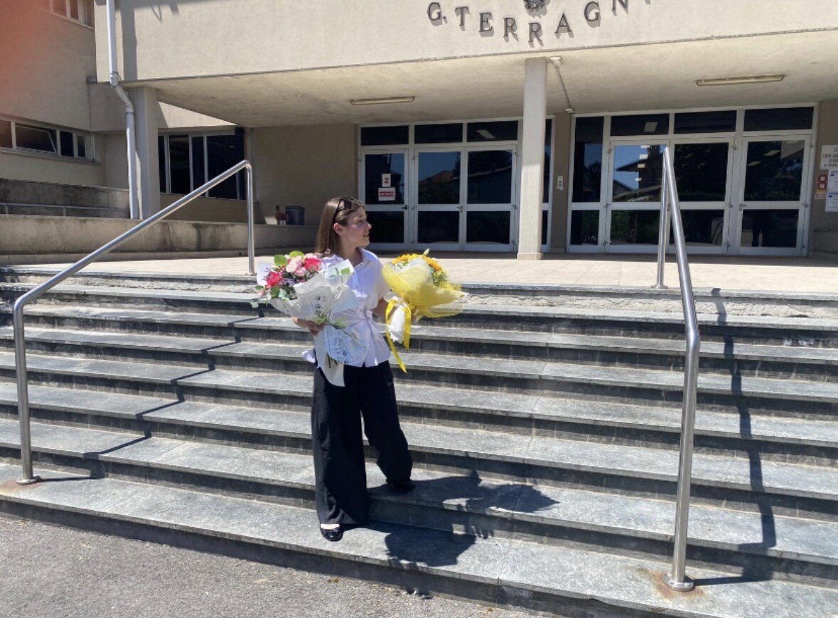 Mathilda Gorio nel giorno del diploma